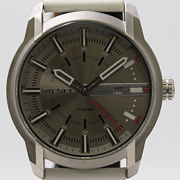 美品 稼働 ディーゼル Armbar DZ-1811 デイト QZ メタリック文字盤 メンズ腕時計 0033000 6JWT MTM ABC25854|USED-TOKYO-NO1