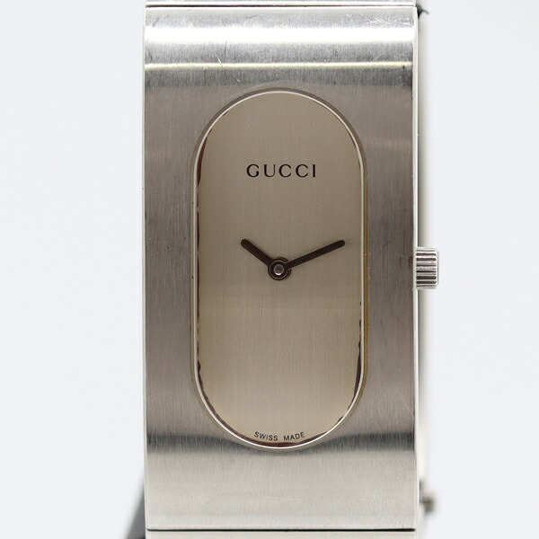 稼働 グッチ 2400L QZ バングルウォッチ シルバー文字盤 メンズ腕時計 2000000 6BGY ABC26383 NGC｜USED-TOKYO-NO1