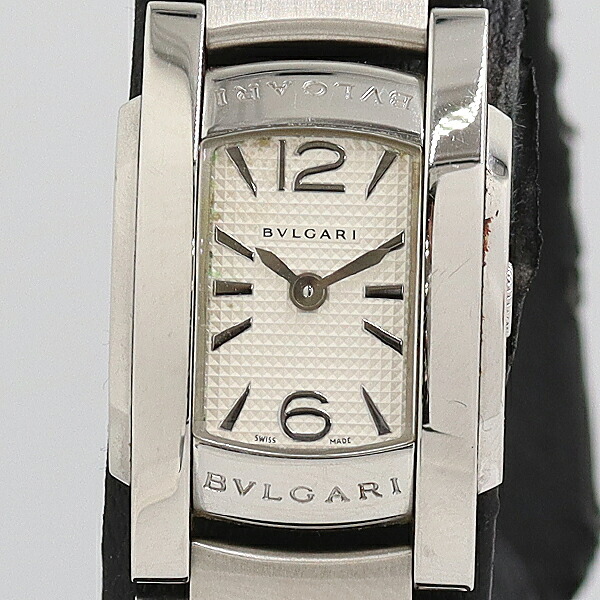 良品 稼働 ブルガリ アショーマ AA26S L2698 SS QZ シルバー文字盤 レディース腕時計 7582300 7KHT KZK ABC27224|USED-TOKYO-NO1