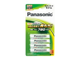 ◆Panasonic　パナソニック充電式乾電池　HHR-3MVS/4B&rArr;商品生産完了のためBK-3MLE/4B   へ変更