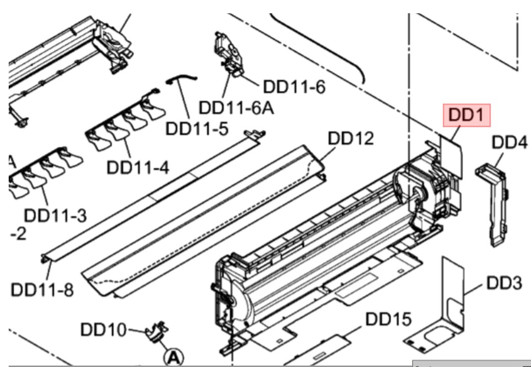Panasonic パナソニック 冷房装置用 台枠【図：DD1】部分品吊りひも：CWD50C1741