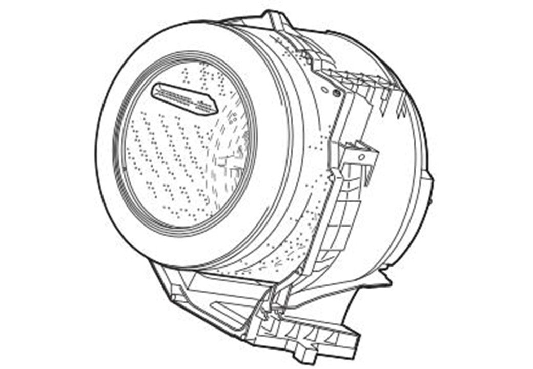 【同梱不可　送料は単品にかかります】　Panasonic　パナソニック 洗濯機用　水槽完成 AXW12A-9TDS　※返品不可※