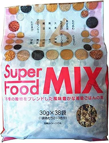 送料無料 カネス スーパーフード ミックス 30g×38袋×2　雑穀 16種類 玄米 大麦 キヌア はと麦