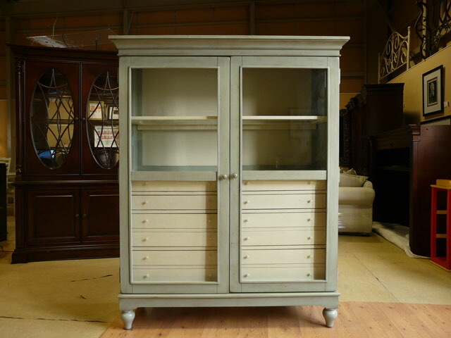 Usfurniture Cabinet Cupboard Glass Curio Storing Shelf Antique