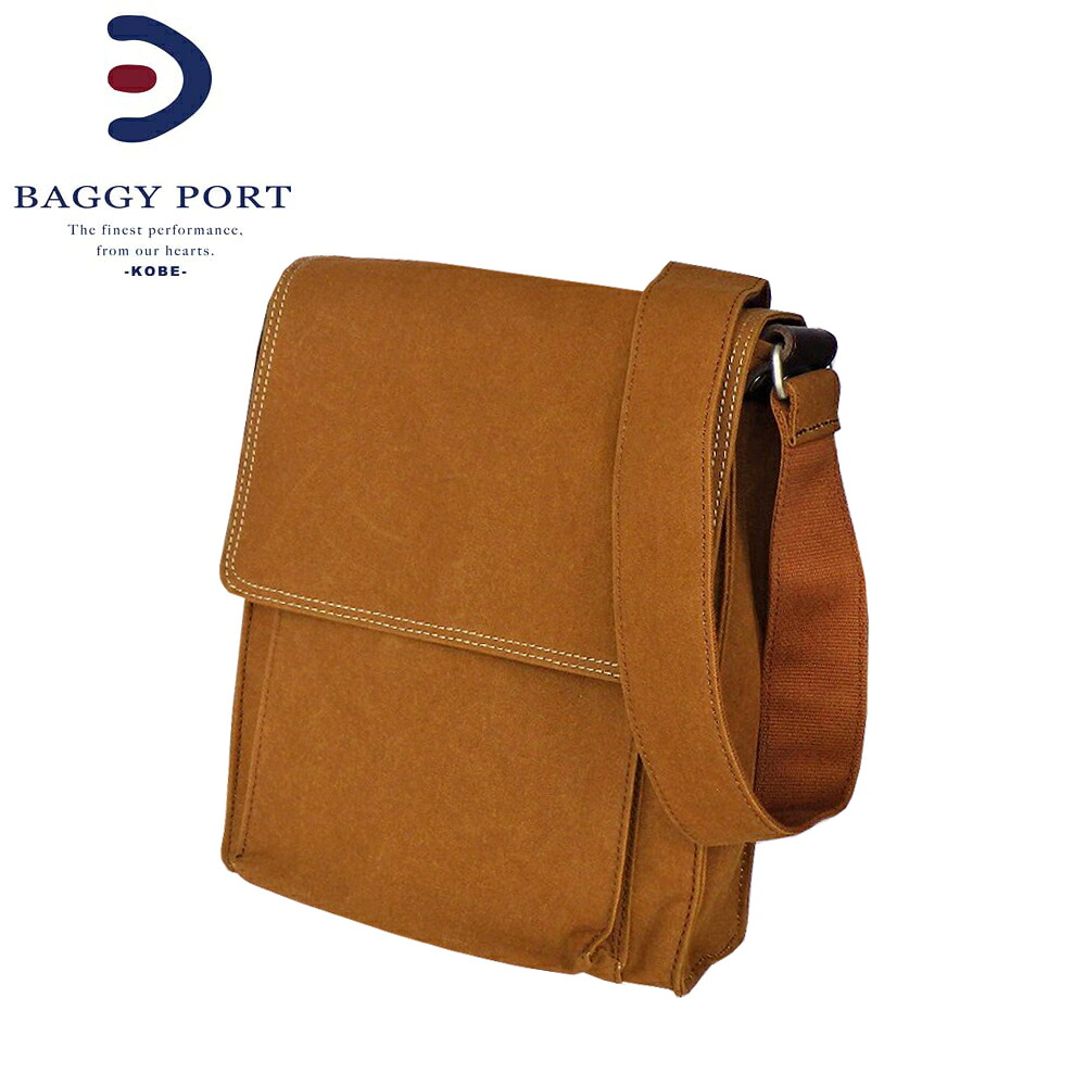 BAGGYPORT SHELTER DUCK バギーポート シェルターダック INS-601 ショルダーバッグ 縦型ショルダー カブセショルダー 帆布 軍幕難燃帆布 ミリタリー テント生地 撥水 耐水