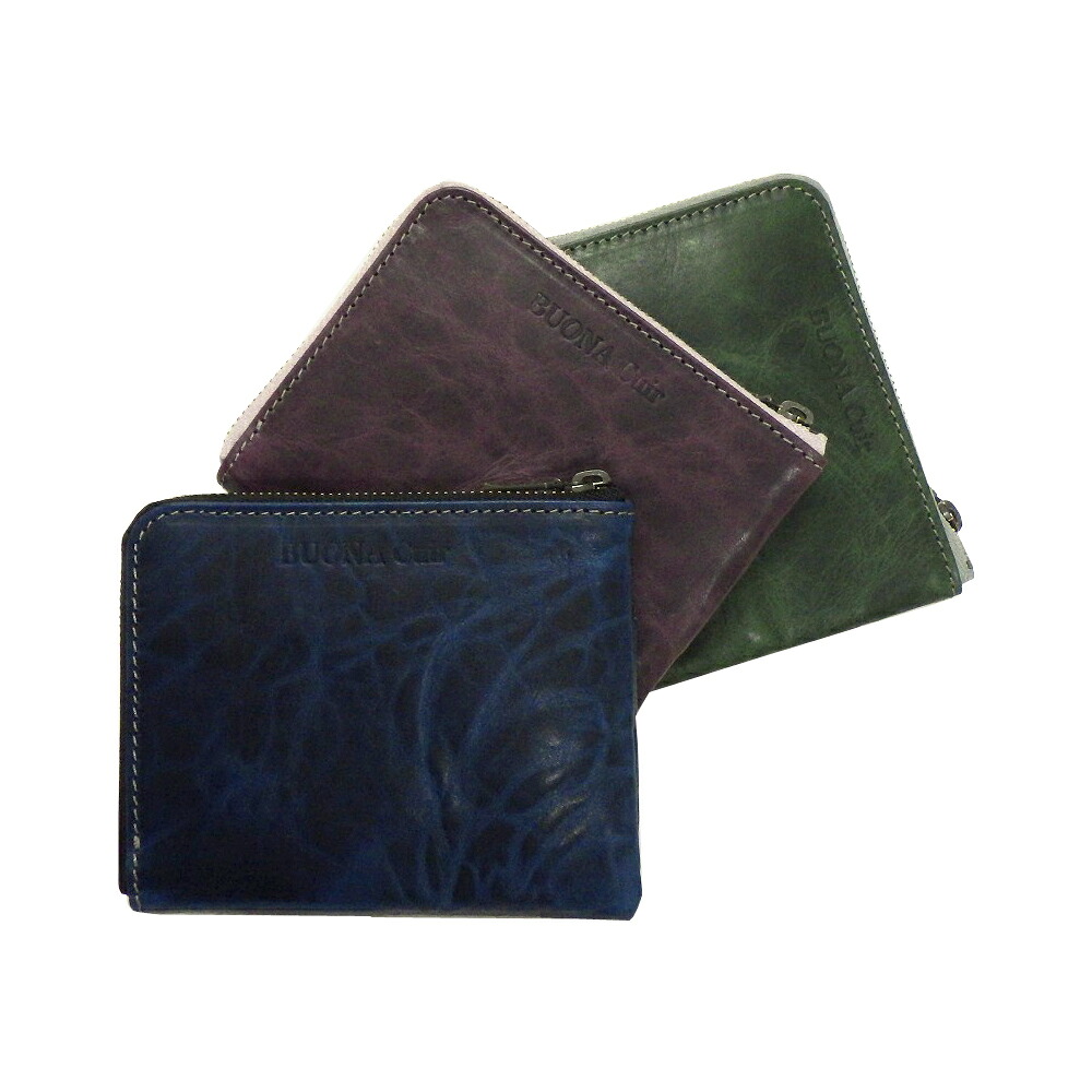 BUONA Cuir PRESCO wallet collection ボナ キュイール プレスコ 牛革 レディ&minus;ス L字ファスナー小銭入れ 45546｜うわじまさかもとカバン店