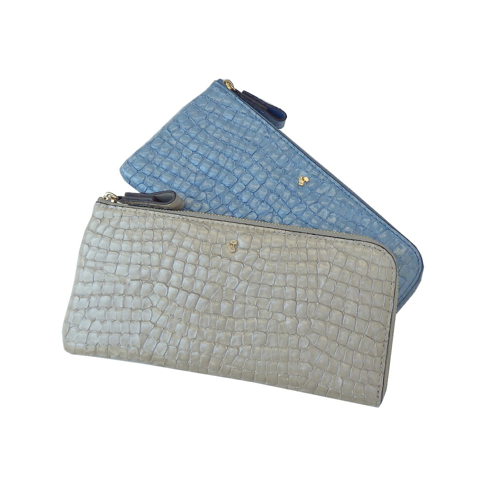 PELLE BORSA Rainbow Croco ペレボルサ レインボークロコ L字ファスナー長財布 スリム財布 6102 個性的