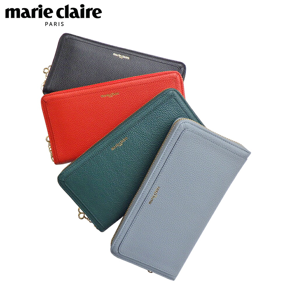 marie claire マリクレール 88648 牛革(シュリンク型押し加工) ラウンドファスナー長財布 ラウンド束入れ 12,870円
