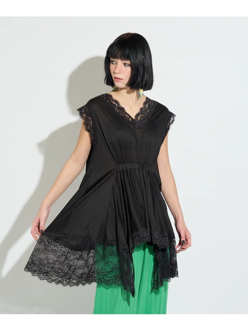 【SALE／20%OFF】ANNA SUI NYC/アナ スイ エヌワイシー/イレギュラーへムドールチュニック ROYAL FLASH ロイヤルフラッシュ ワンピース・ドレス チュニック ブラウン ブラック【RBA_E】【送料無料】[ Fashion]｜US ONLINE STORE