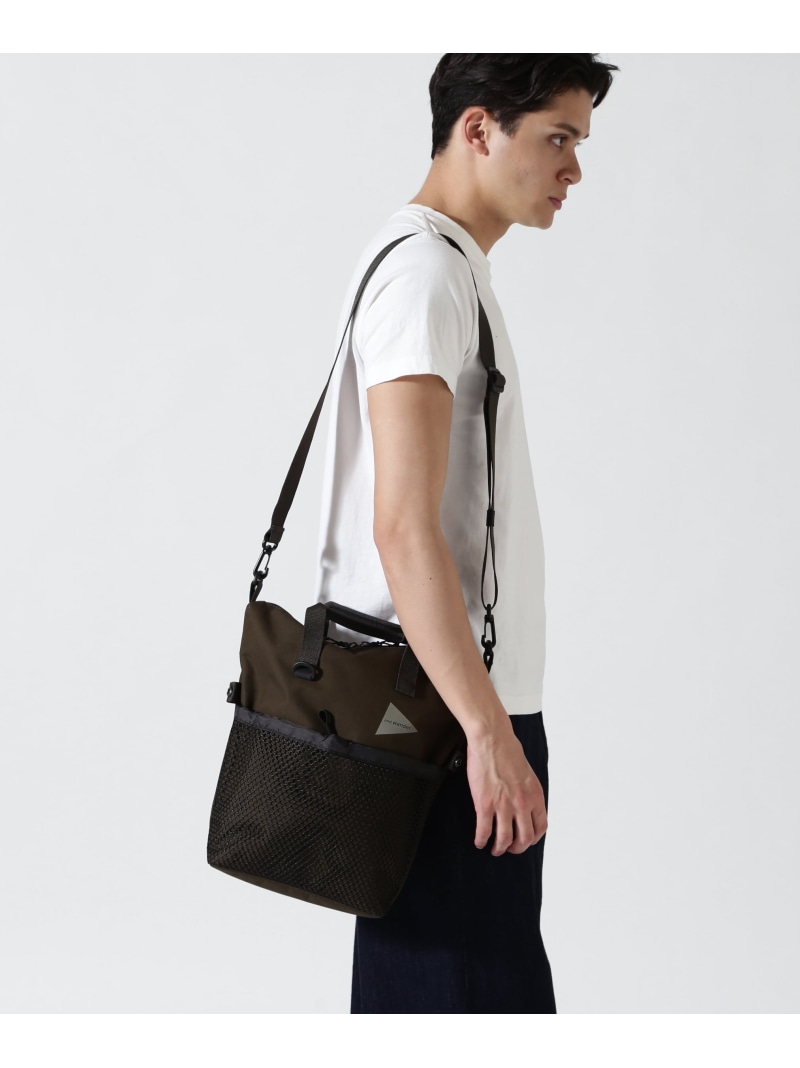 and wander/アンドワンダー PE/CO 2way bag BEAVER ビーバー バッグ その他のバッグ カーキグリーン ブラック【送料無料】[ Fashion]｜US ONLINE STORE