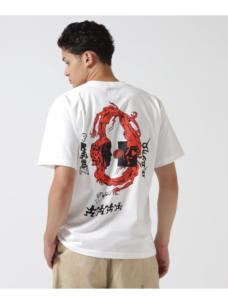 【SALE／30%OFF】Sasquatchfabrix./サスクワッチファブリックス/B2B Prints Track09-10 GARDEN TOKYO ガーデン トップス カットソー・Tシャツ ホワイト イエロー ブラック【RBA_E】【送料無料】[ Fashion]