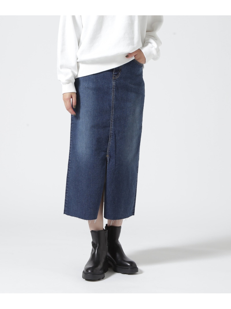 【SALE／50%OFF】SURT(サート)フロントスリットデニムスカート B'2nd ビーセカンド スカート その他のスカート ブラック ブルー【RBA_E】【送料無料】[ Fashion]｜US ONLINE STORE