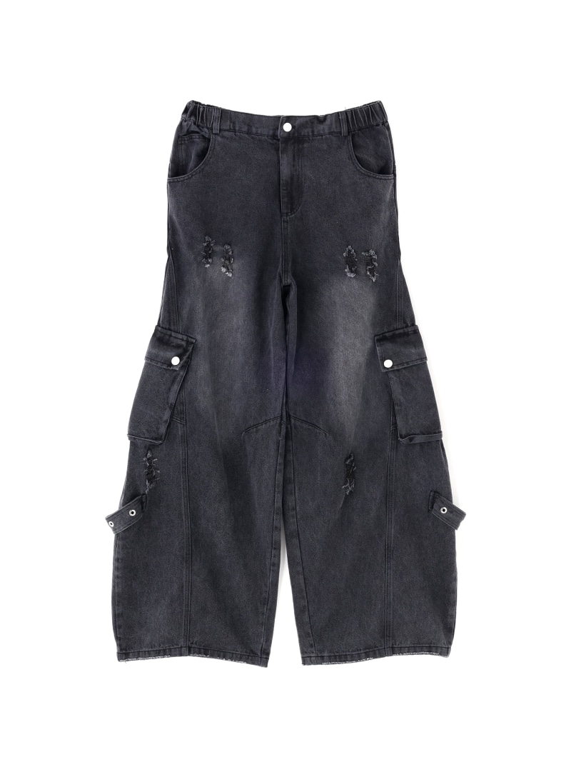 SIS/エスアイエス/Side Pocket Damage Denim Pants LHP エルエイチピー パンツ その他のパンツ ブラック【送料無料】[ Fashion]｜US ONLINE STORE