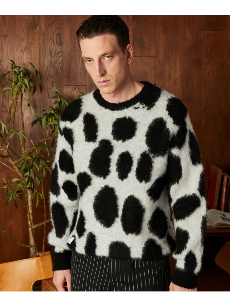 【SALE／20%OFF】GIRAFFE CREW KNIT/ジラフ クルーニット Schott ショット トップス ニット ホワイト【RBA_E】【送料無料】[ Fashion]｜US ONLINE STORE