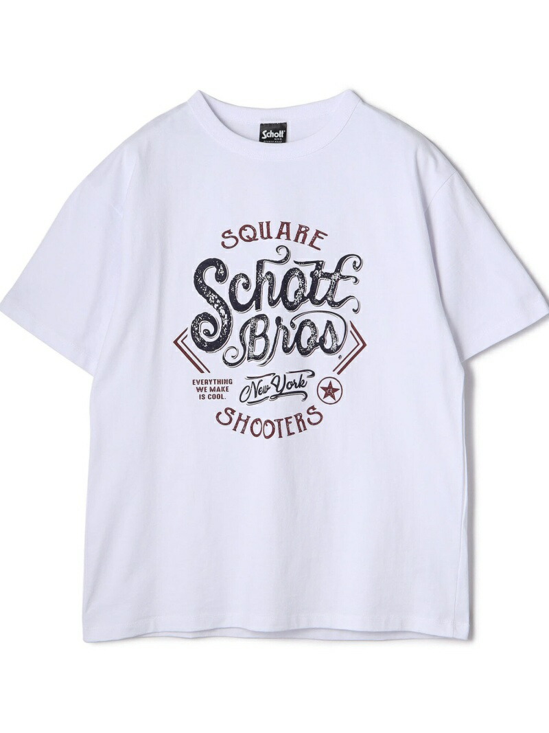 Schott ショット Ss Hazy Print T Shirt ヘジー プリント Tシャツ Schott ショット カットソー Tシャツ ホワイト ブラック ピンク 送料無料 Rakuten Fashion Andapt Com