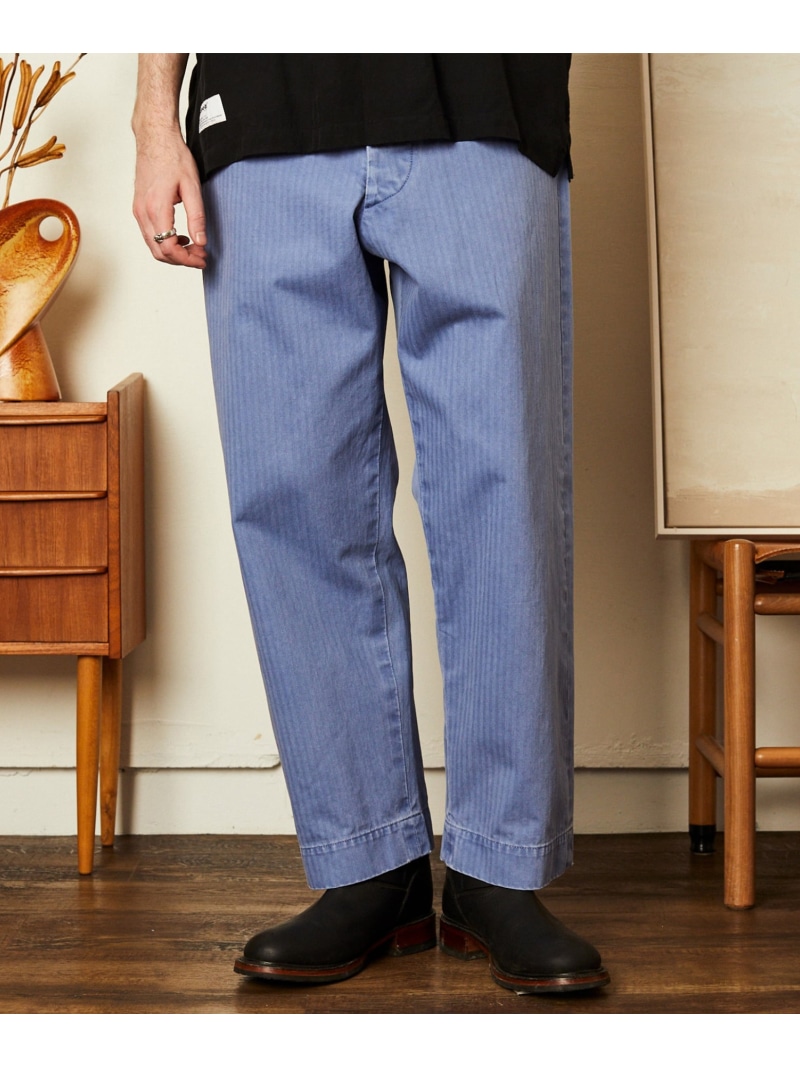 HERRINGBONE TROUSERS/ヘリンボーンパンツ Schott ショット パンツ その他のパンツ グレー ブルー ベージュ【送料無料】[ Fashion]