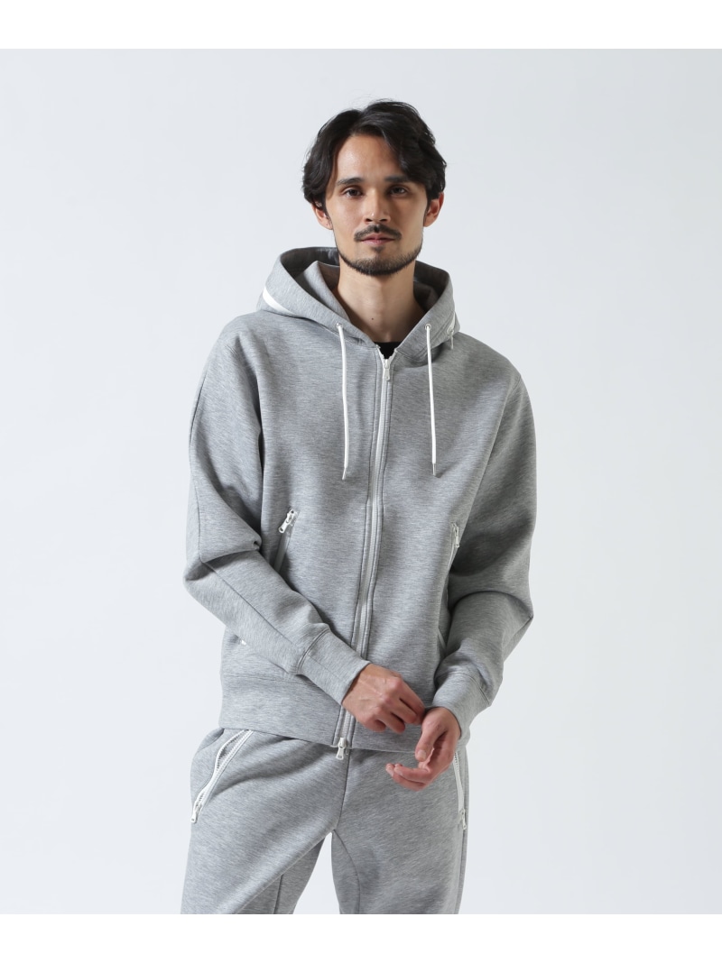 PIUORO(ピウオロ)CARDBOARD ZIP HOODIE B'2nd ビーセカンド トップス パーカー・フーディー ブラウン グレー【送料無料】[ Fashion]