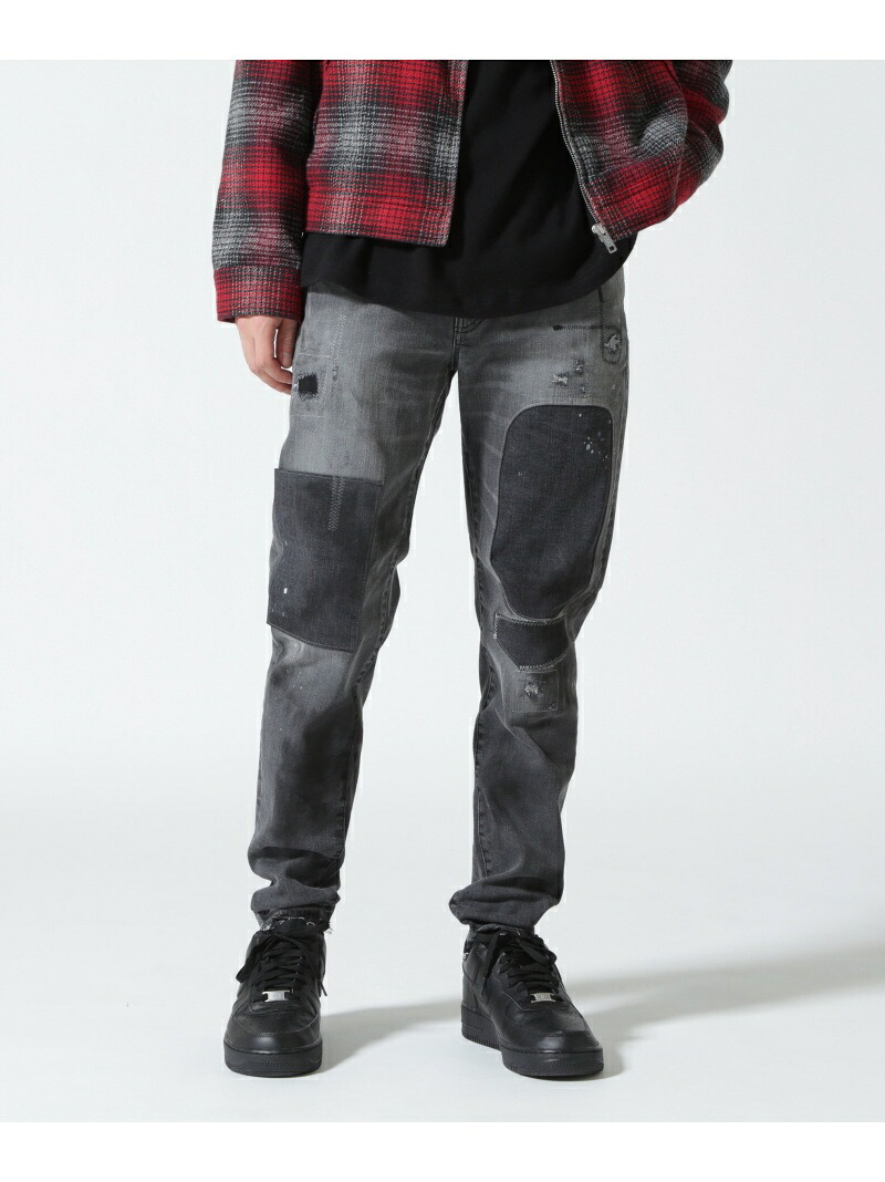 【SALE／50%OFF】SURT/サート/BLACK リメイクデニム メンズ B'2nd ビーセカンド パンツ ジーンズ・デニムパンツ ブラック【RBA_E】【送料無料】[ Fashion]