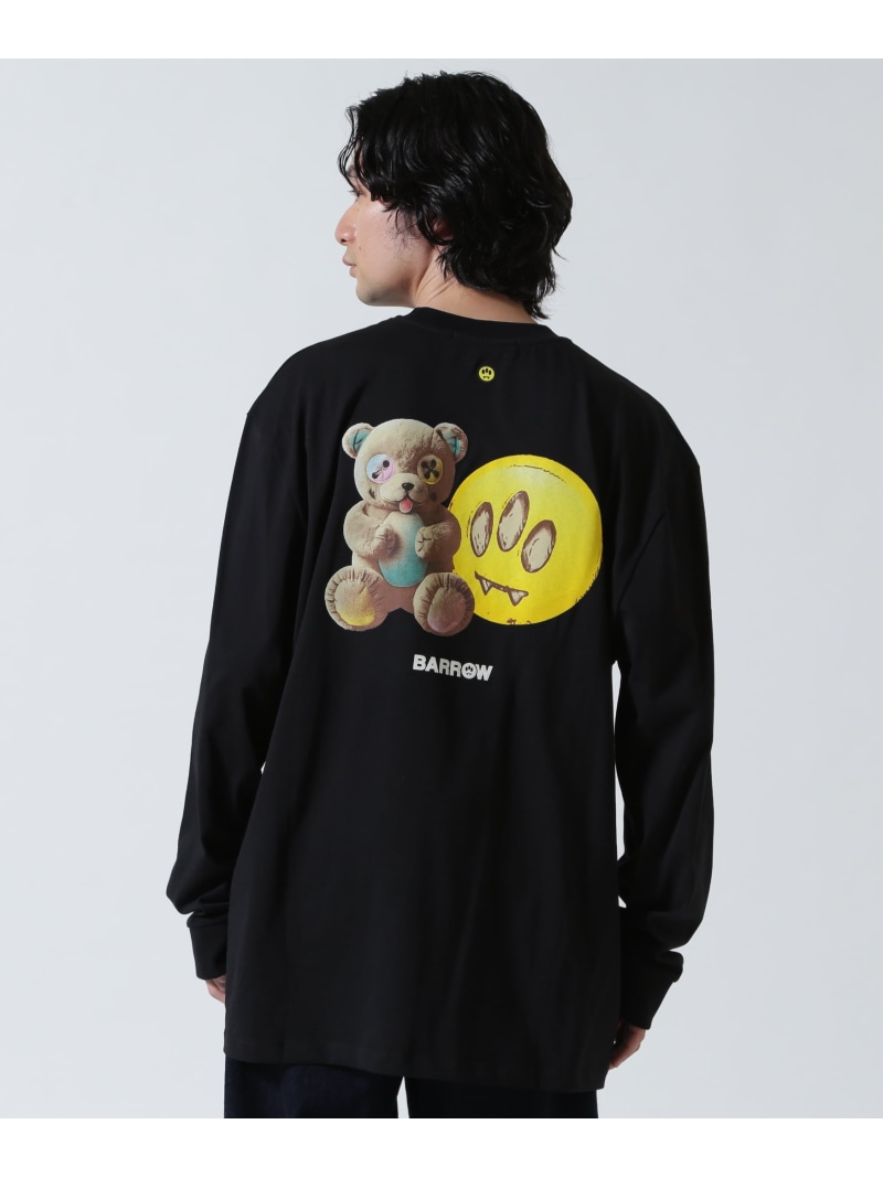 Barrowバロー/JAPAN LIMITED LONG T-SHIRT ROYAL FLASH ロイヤルフラッシュ トップス カットソー・Tシャツ ブラック ホワイト【送料無料】[ Fashion]