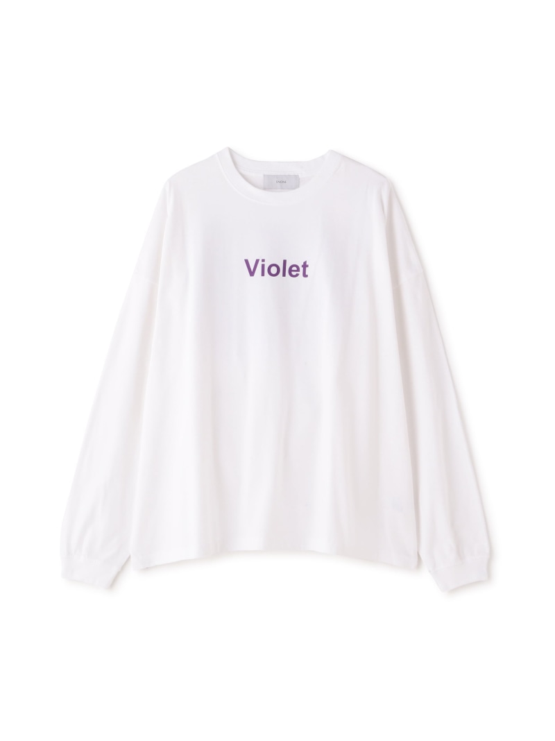 【SALE／50%OFF】ENONE エノン/VIORET Print Tee ヴァイオレットプリントロンT B'2nd ビーセカンド トップス カットソー・Tシャツ グレー ホワイト【RBA_E】【送料無料】[ Fashion]