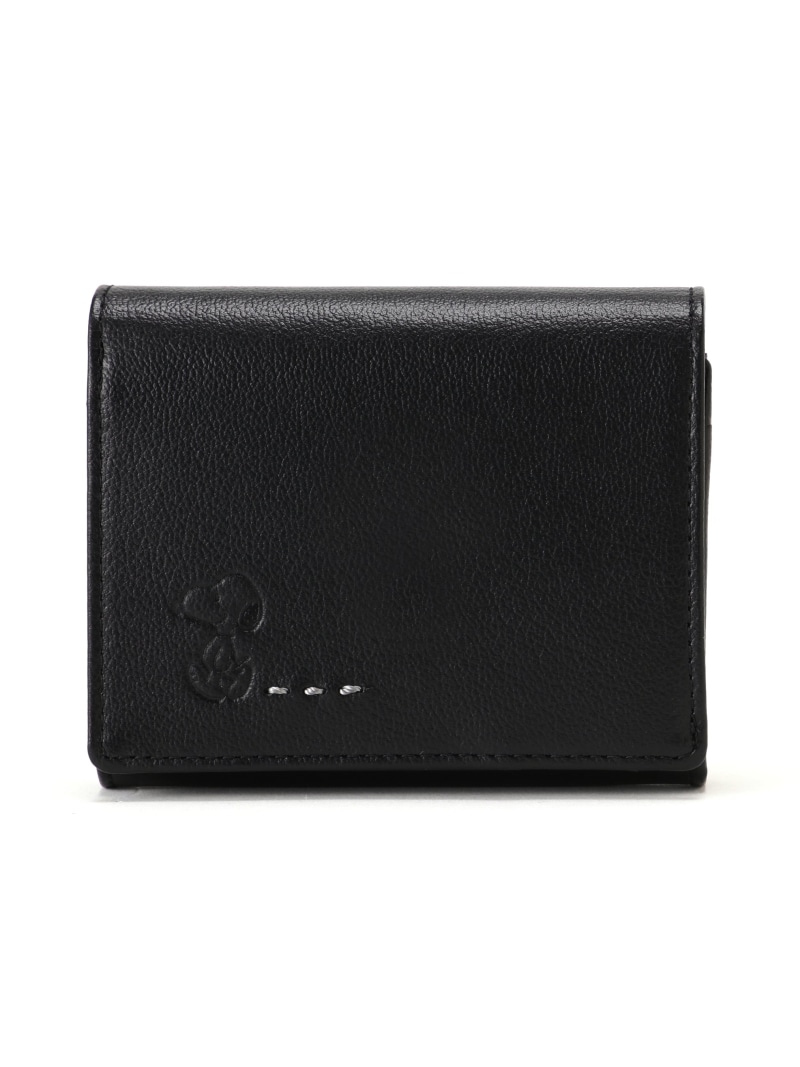 SNOOPY LEATHER COLLECTION/スヌーピーレザーコレクション/編み目続きもの 2御部屋二つ折 ROYAL FLASH ロイヤル閃光電球 流行り物雑貨 余分の物の流行り物雑貨 ベージュ 黒いこと【貨物輸送無料】[ Fashion]