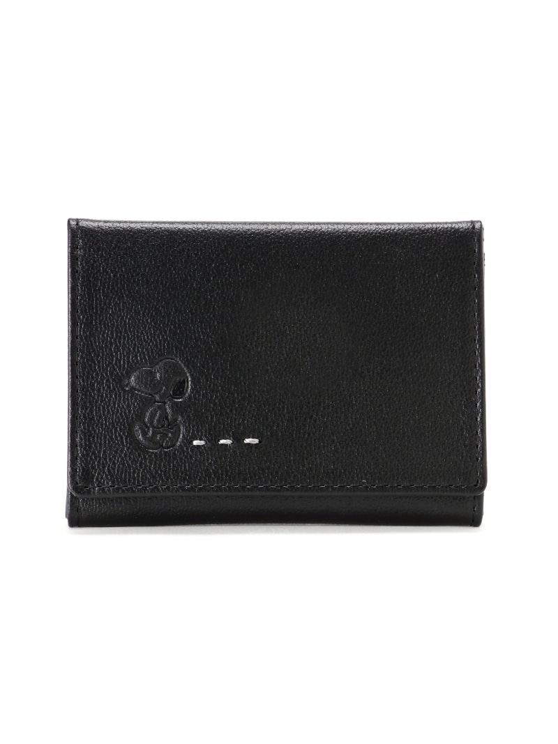 SNOOPY LEATHER COLLECTION/スヌーピーレザーコレクション/ステッチシリーズ F付パスケース ROYAL FLASH ロイヤルフラッシュ ファッション雑貨 その他のファッション雑貨 ベージュ ブラック【送料無料】[ Fashion]