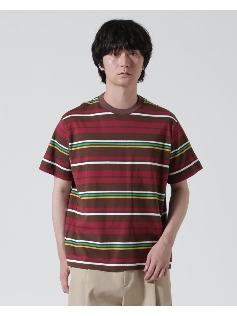 The Make Happy Studio/ザメイクハッピーストゥディオ/BORDER CREWNECK TEE GARDEN TOKYO ガーデン トップス カットソー・Tシャツ ネイビー ブラウン【送料無料】[ Fashion]｜US ONLINE STORE 12,112円