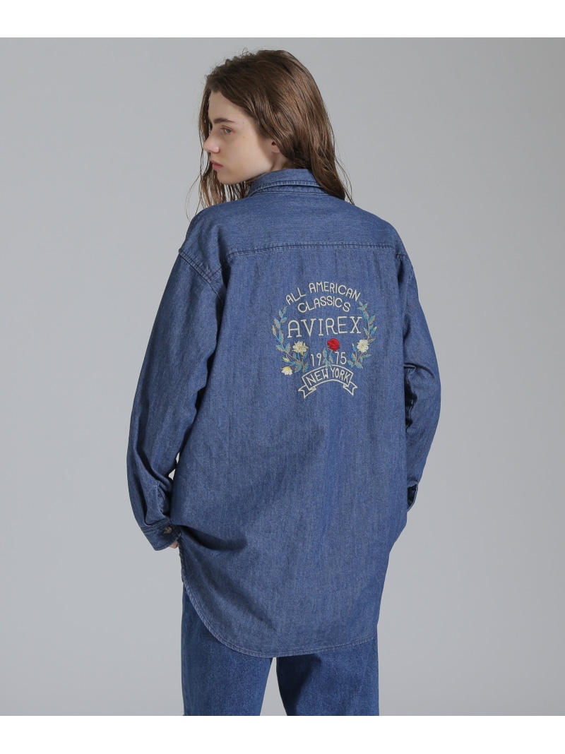 【SALE／30%OFF】HAND LIKE EMBROIDERY SHIRTS/ハンドライク刺繍シャツ AVIREX アヴィレックス トップス シャツ・ブラウス【RBA_E】【送料無料】[ Fashion]