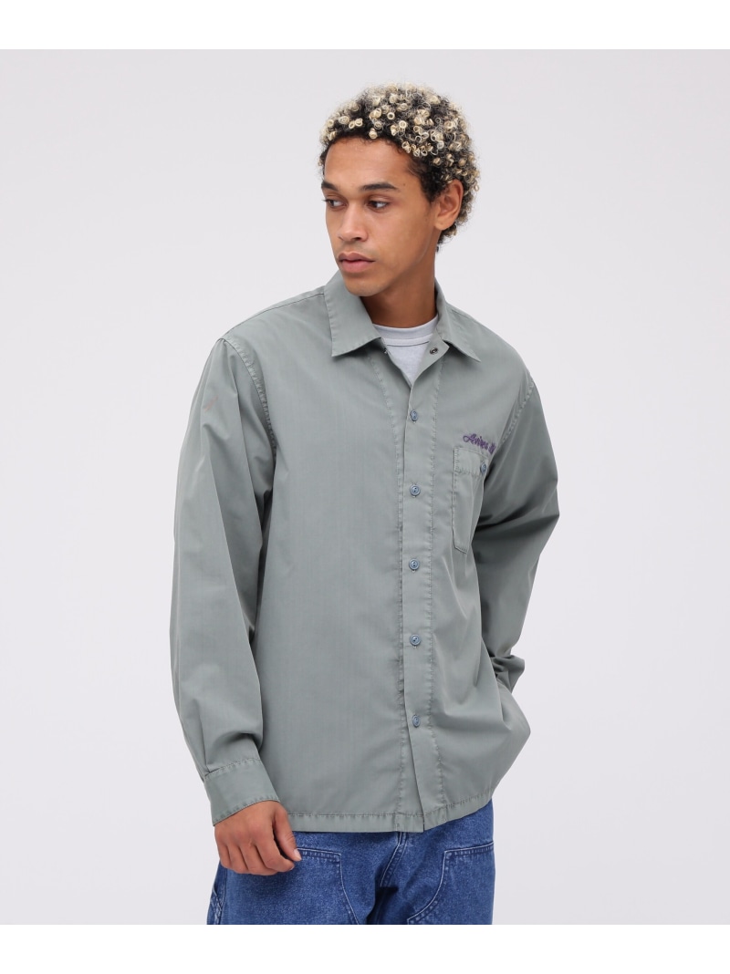 【SALE／30%OFF】《WEB限定》FADED ONE POINT WORK SHIRT / フェイデッド ワンポイント ワークシャツ / AVIREX AVIREX アヴィレックス トップス シャツ・ブラウス グレー ブラウン イエロー グリーン【RBA_E】【送料無料】[ Fashion]