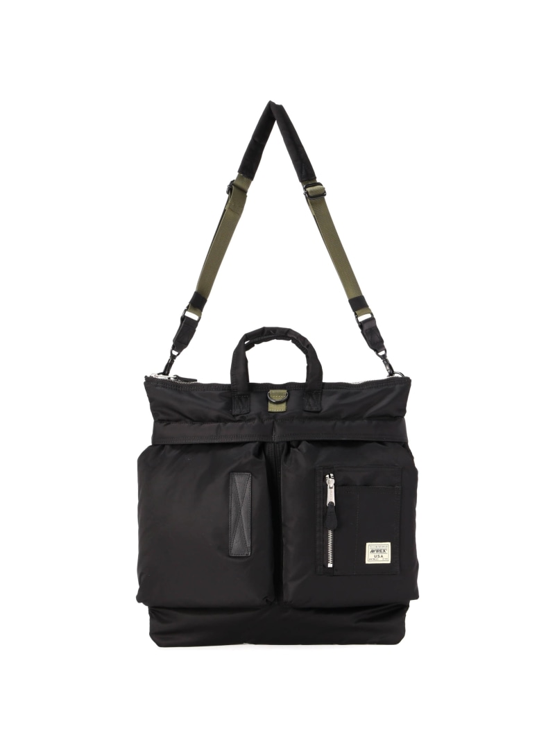 FLIGHT NYLON "MEDIUM HELMET BAG" AVIREX アヴィレックス バッグ その他のバッグ ブラック【送料無料】[ Fashion]｜US ONLINE STORE