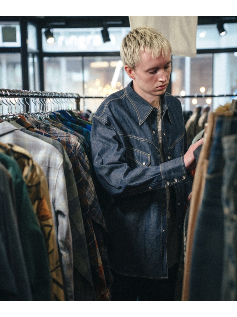 SAINT MICHAEL/セントマイケル/ BBJ_DENIM SHIRT ROYAL FLASH ロイヤルフラッシュ トップス シャツ・ブラウス ブルー【送料無料】[ Fashion]｜US ONLINE STORE 33,605円