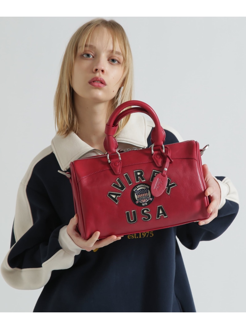 VARSITY MINI DUFFLE BAG/バーシティーミニダッフルバッグ AVIREX アヴィレックス バッグ その他のバッグ レッド ブラック【送料無料】[ Fashion]