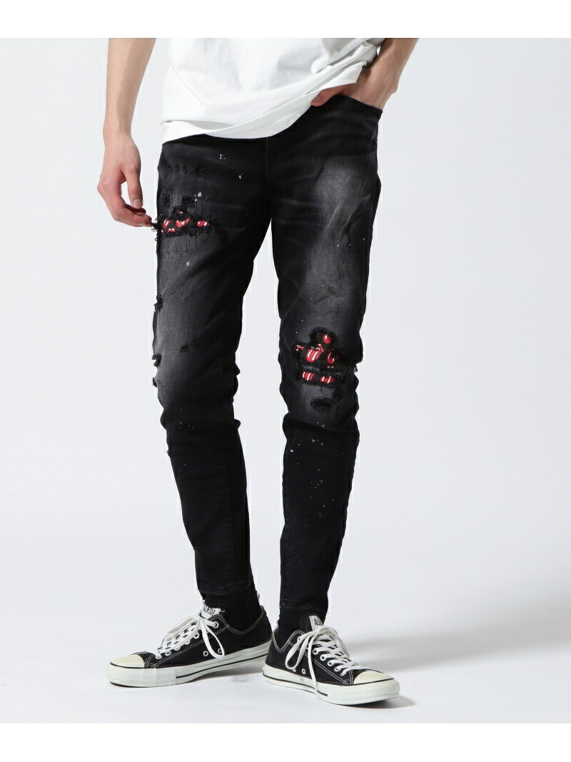 【SALE／30%OFF】SURT x B'2nd(サート x ビーセカンド)別注デニムリメイク/Safari掲載アイテム B'2nd ビーセカンド パンツ ジーンズ・デニムパンツ ブルー ブラック【RBA_E】【送料無料】[ Fashion]
