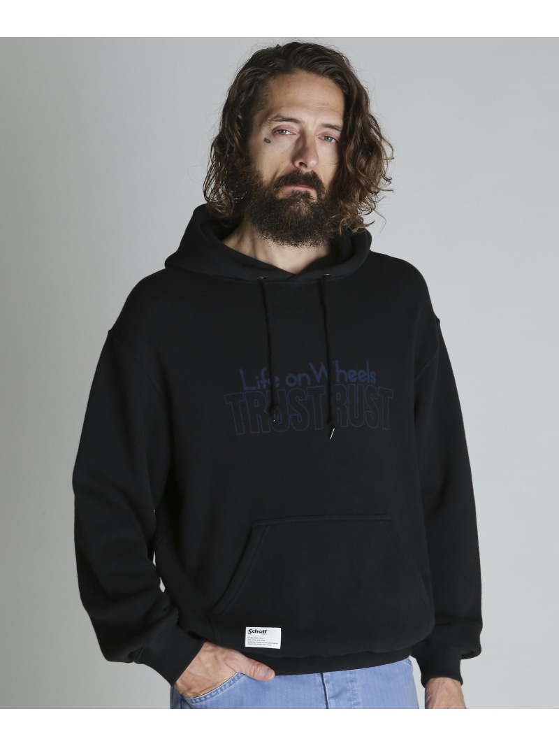 【SALE／20%OFF】TRUST RUST HOODED KNIT SWEAT/トラストラスト ニットスウェット パーカー Schott ショット トップス パーカー・フーディー ブラック グレー【RBA_E】【送料無料】[ Fashion]｜US ONLINE STORE