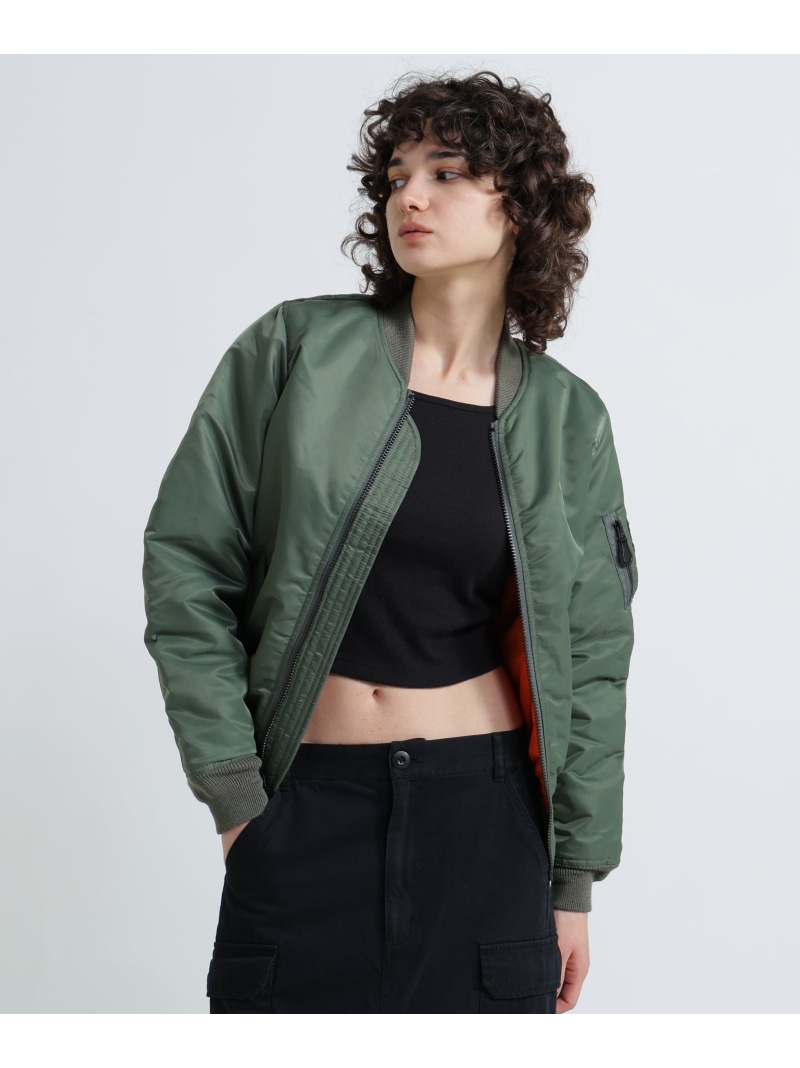 《WOMENS》MA-1 COMMERCIAL AVIREX アヴィレックス ジャケット・アウター ブルゾン・ジャンパー ブラウン ブラック シルバー【送料無料】[ Fashion]｜US ONLINE STORE