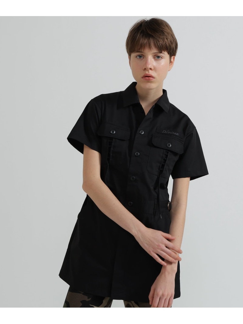 【SALE／30%OFF】SHORT-SLEEVE MILITARY MINI SHIRT DRESS AVIREX アヴィレックス トップス シャツ・ブラウス ブラック グリーン【RBA_E】【送料無料】[ Fashion]｜US ONLINE STORE 9,368円