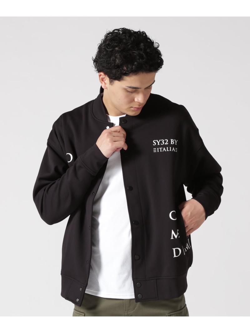 SY32 by SWEET YEARS /SPIRAL KNIT BLOUSON ROYAL FLASH ロイヤルフラッシュ ジャケット・アウター ブルゾン・ジャンパー ブラック【送料無料】[ Fashion]
