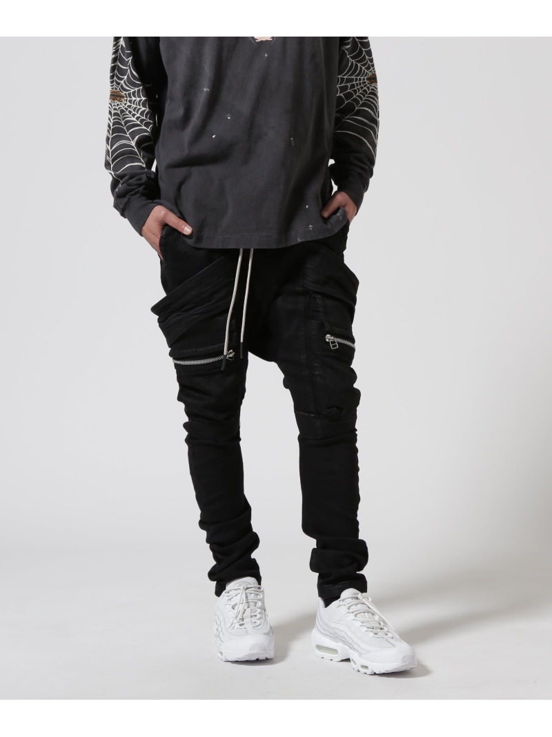 A.F ARTEFACT/エーエフ・アーティファクト/DENIM COATING CARGO SAROUEL PANTS ROYAL FLASH ロイヤルフラッシュ パンツ その他のパンツ ブラック【送料無料】[ Fashion]｜US ONLINE STORE