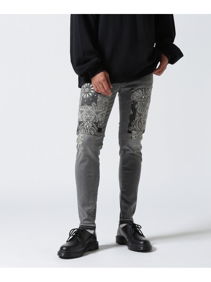 【SALE／50%OFF】SURT(サート)バンダナパッチワークデニム B'2nd ビーセカンド パンツ ジーンズ・デニムパンツ ブルー ブラック【RBA_E】【送料無料】[ Fashion] 16,940円
