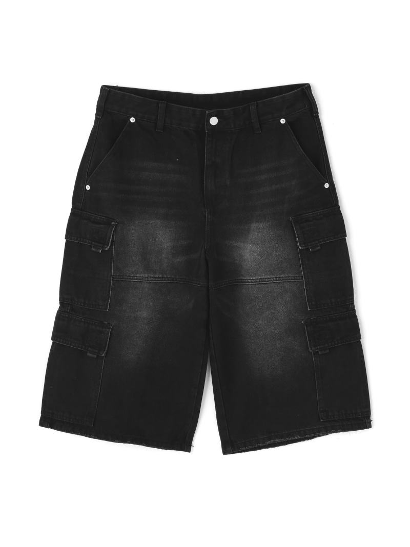 SIS/エスアイエス/Side Pocket Denim Short Pants LHP エルエイチピー ズボン下 余分の物のズボン下 黒いこと 青み【貨物輸送無料】[ Fashion]
