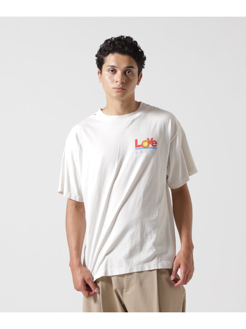 SAINT MICHAEL/セントマイケル/SS TEE/LOVE/WHITE ROYAL FLASH ロイヤルフラッシュ トップス カットソー・Tシャツ ホワイト【送料無料】[ Fashion]