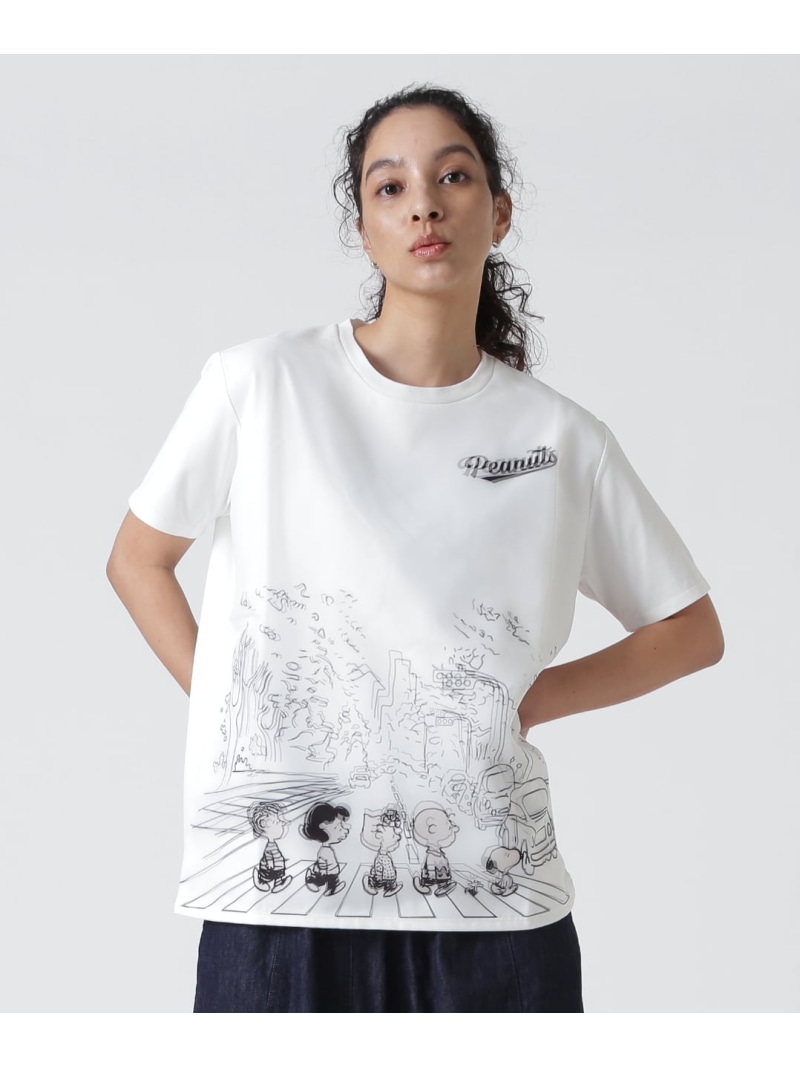 TRIPPY ART(トリッピーアート)SNOOPY ABBEY ROAD 3D TEE B'2nd ビーセカンド トップス カットソー・Tシャツ ホワイト【送料無料】[ Fashion]