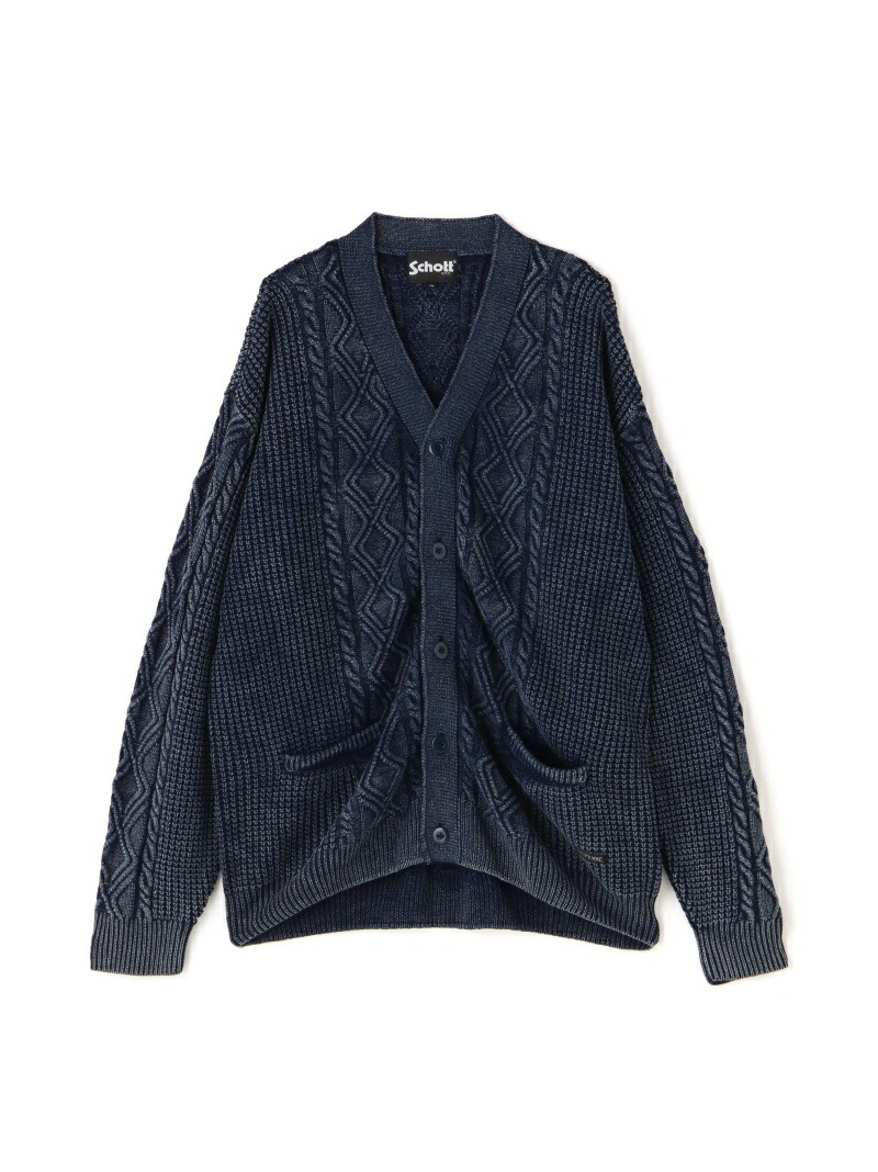 Schott DULL COL CABLE CARDIGAN アウトレット最安価格 - www