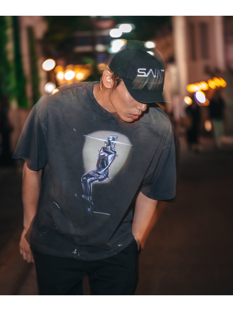 SAINT MICHAEL/セントマイケル/SRYM_SS TEE/MASK/BLACK ROYAL FLASH ロイヤルフラッシュ トップス カットソー・Tシャツ ブラック【送料無料】[ Fashion]｜US ONLINE STORE