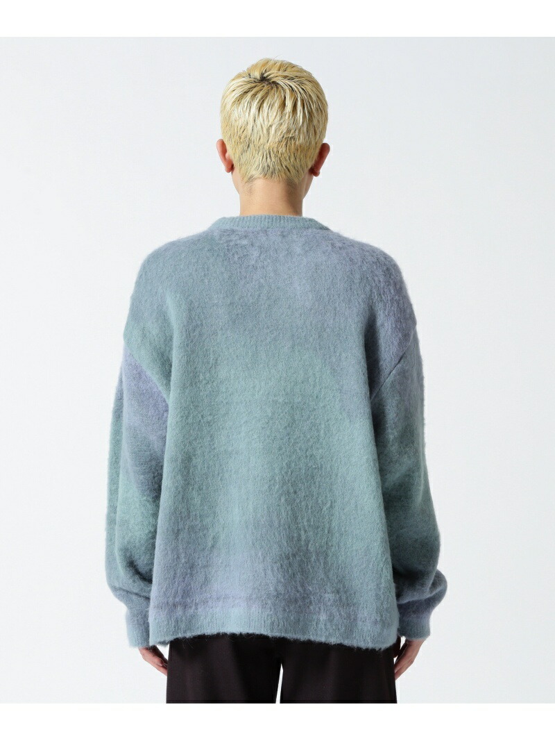 YOKE ヨーク GRADATION ニット ブルー[Rakuten イエロー JACQUARD