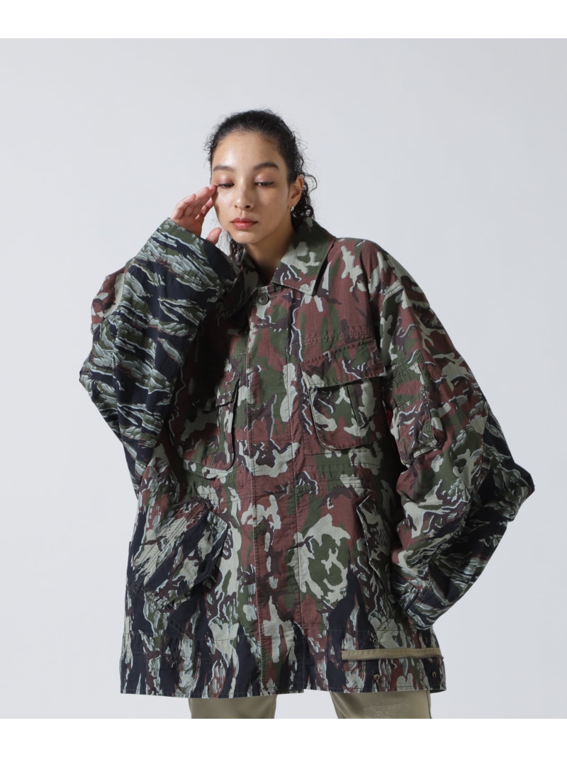 beautiful people&times;Alpha/double-end camouflage field JK ROYAL FLASH ロイヤルフラッシュ ジャケット・アウター ブルゾン・ジャンパー グリーン【送料無料】[ Fashion]｜US ONLINE STORE