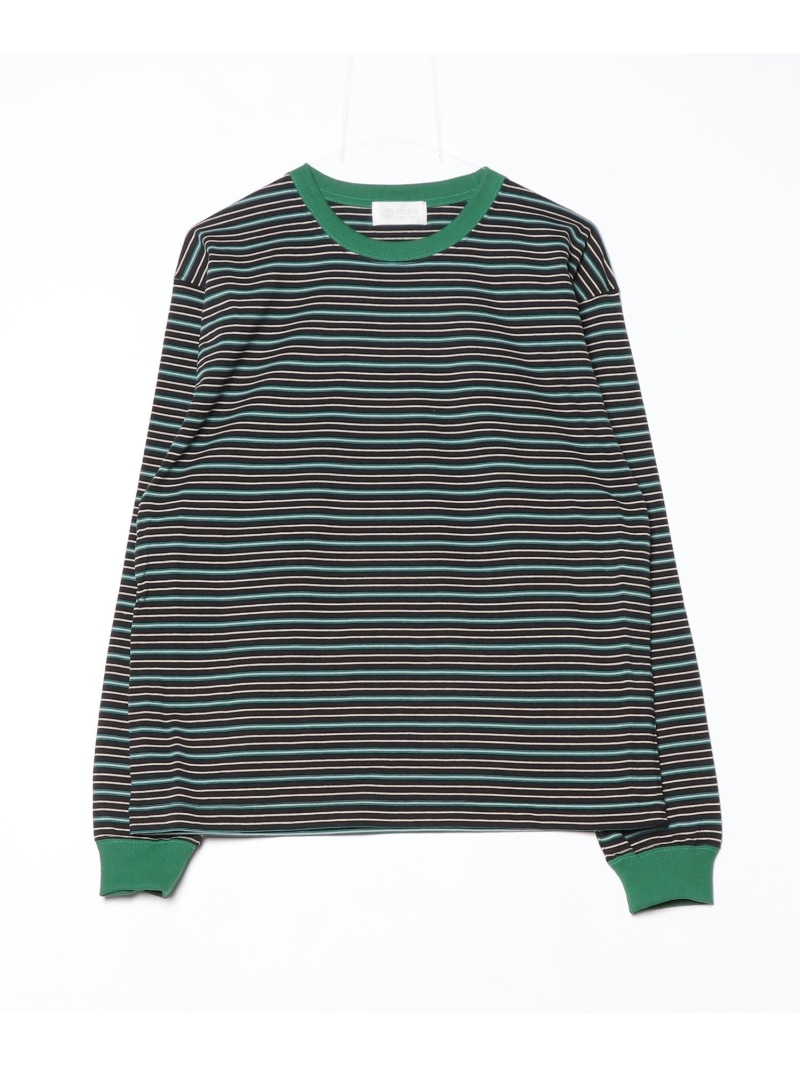【SALE／30%OFF】SOGLIA/ソリア OPEN END MULTI BORDER L/S TEE 間借り人T BEAVER ビーバー トップス カットソー・プルオーバー 黒いこと ぶどう酒赤いこと 白いこと 青み【RBA_E】【貨物輸送無料】[ Fashion]