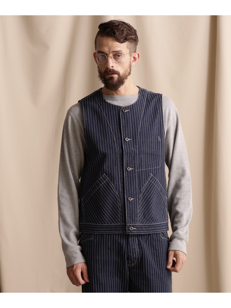 Schott ヒッコリー　デニム　ウォバッシュ　ベスト　s 楽天市場】Schott ショット ヒッコリー ストライプ デニム