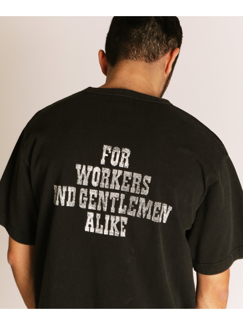 FOR WORKERS AND GENTLEMEN ALIKE T-SHIRT/フォーワークスジェントルマン アライク Tシャツ Schott ショット トップス カットソー・Tシャツ ブラック グリーン ホワイト【送料無料】[ Fashion]