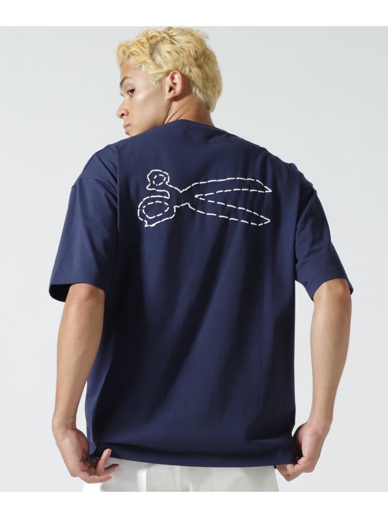 DENHAM/デンハム/BIG FOAMING SCISSOR T ROYAL FLASH ロイヤルフラッシュ トップス カットソー・Tシャツ ホワイト ネイビー【送料無料】[ Fashion]